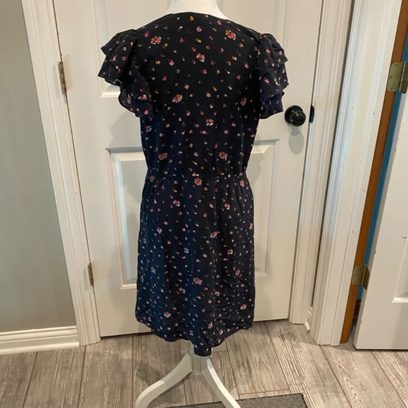 Rebecca Taylor Flutter Sleeve Dress navy Multicolor 16785 - Picture 7 of 9